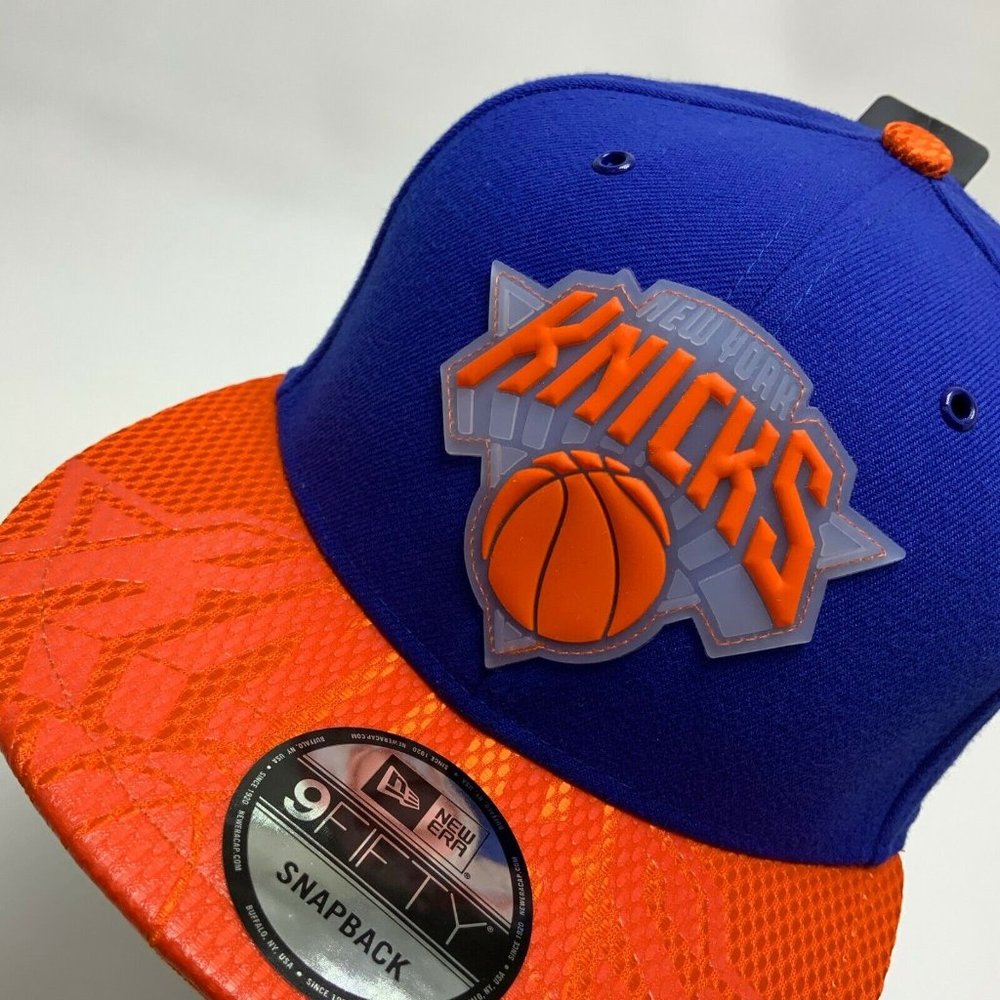 New Era Cap NBA NY Knicks Royal Blue Orange Snake Print 9FIFTY SnapBack Hat